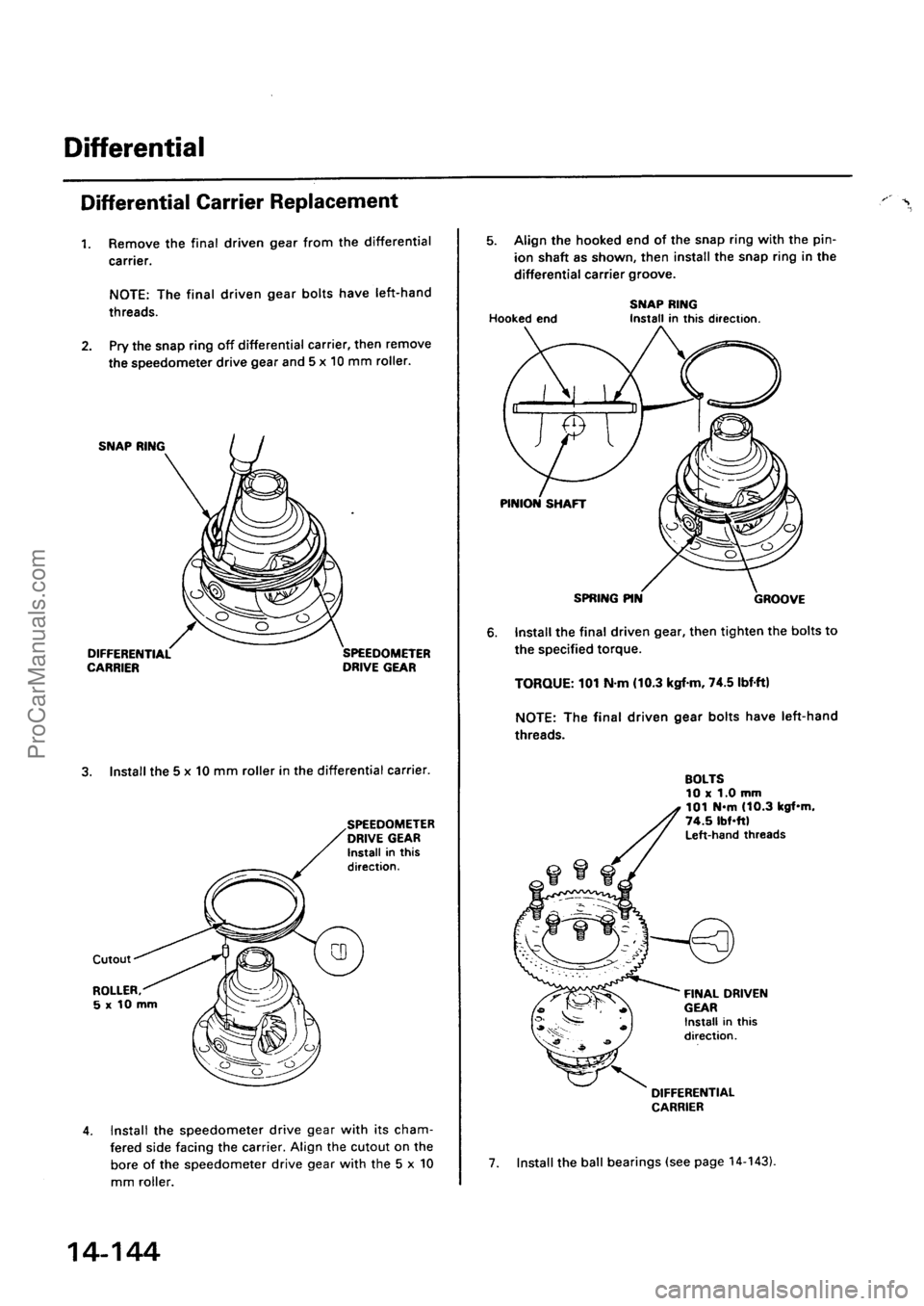 ACURA EL 1997  Service Repair Manual ProCarManuals.com 