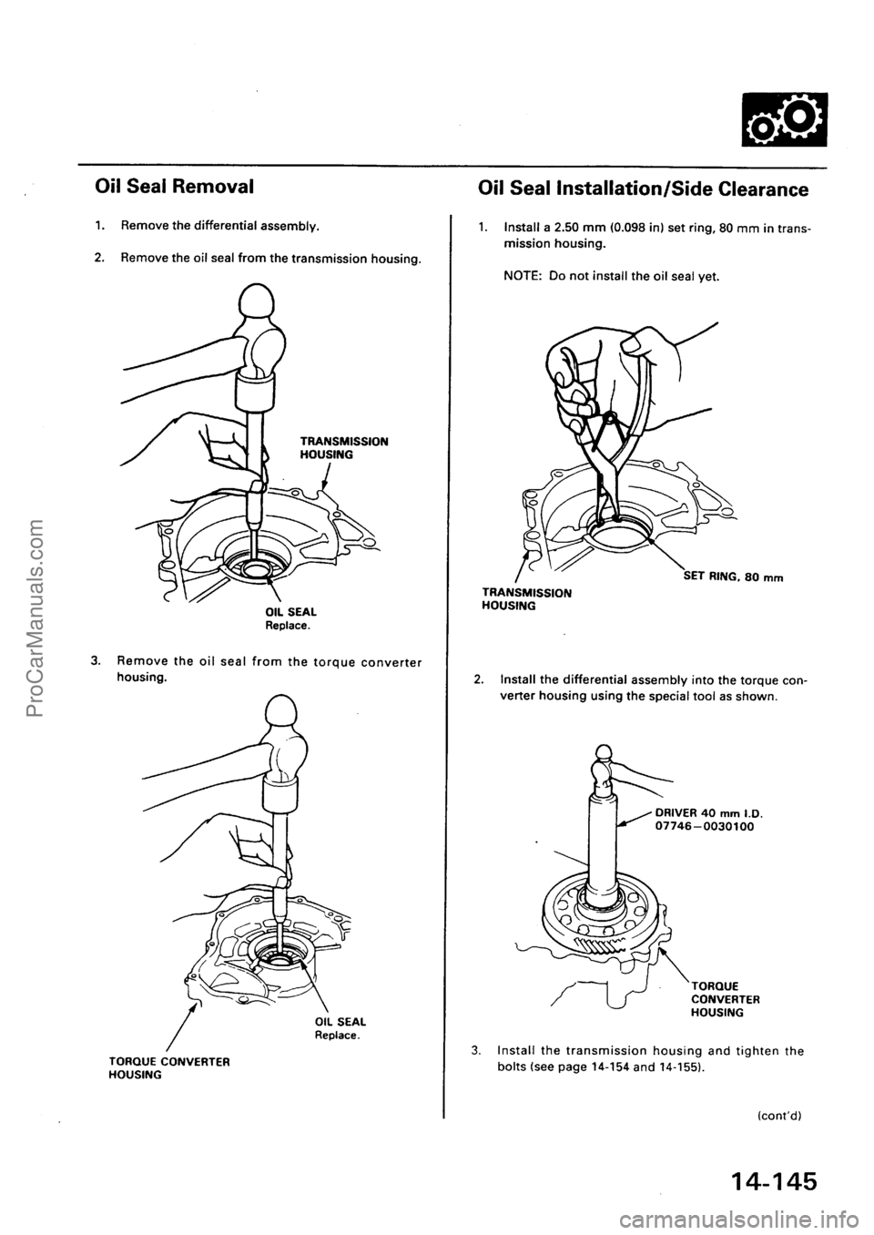 ACURA EL 1997  Service Repair Manual ProCarManuals.com 