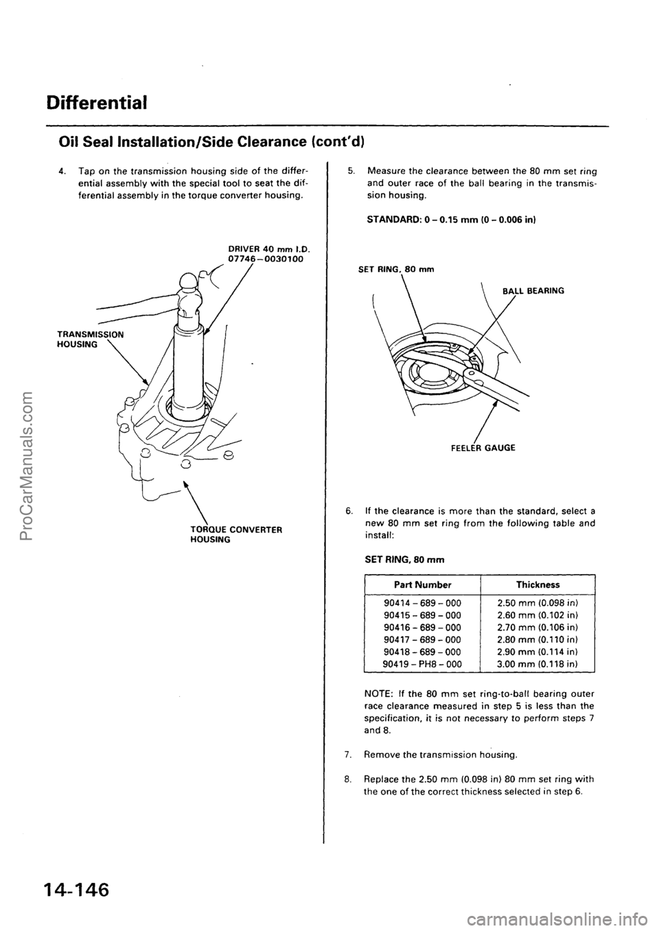 ACURA EL 1997  Service Repair Manual ProCarManuals.com 
