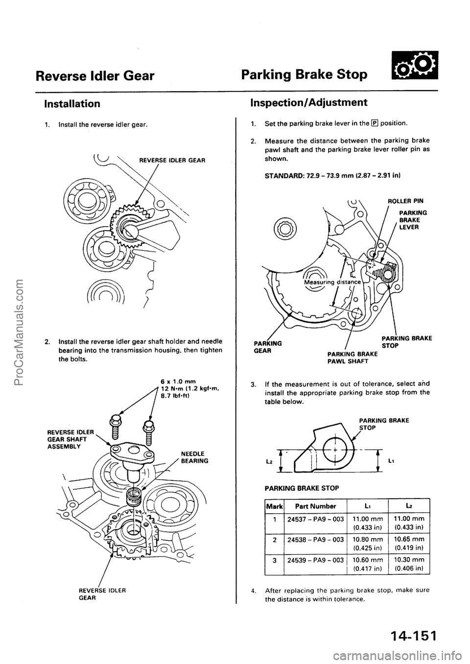 ACURA EL 1997  Service Repair Manual ProCarManuals.com 