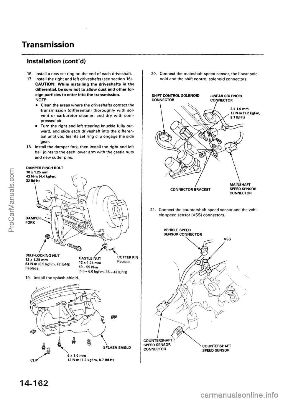 ACURA EL 1997  Service Repair Manual ProCarManuals.com 