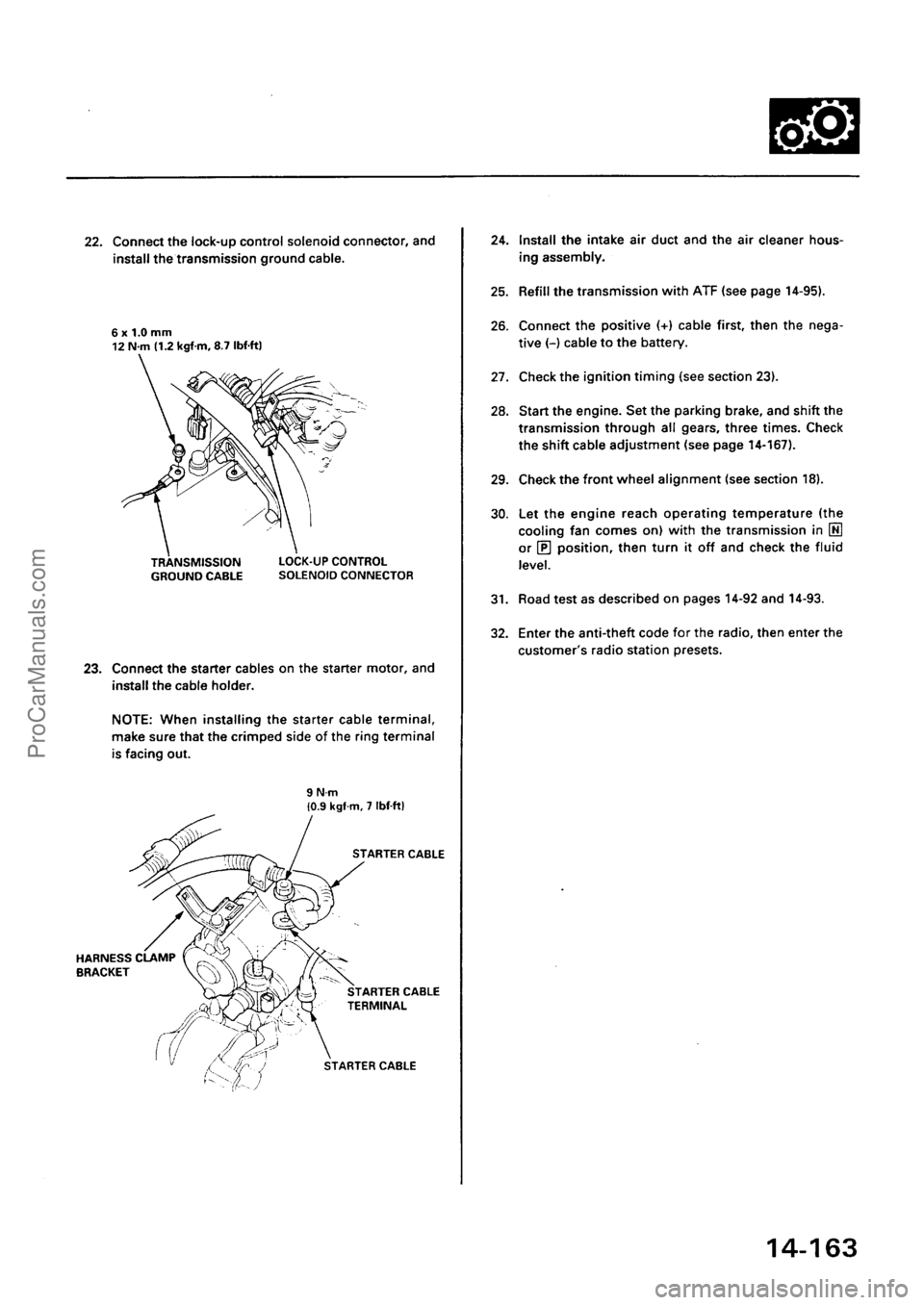 ACURA EL 1997  Service Repair Manual ProCarManuals.com 