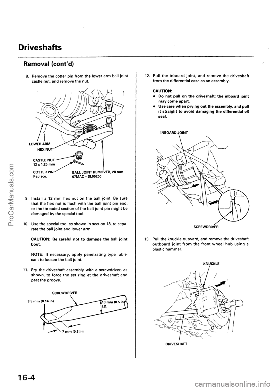 ACURA EL 1997  Service Repair Manual ProCarManuals.com 