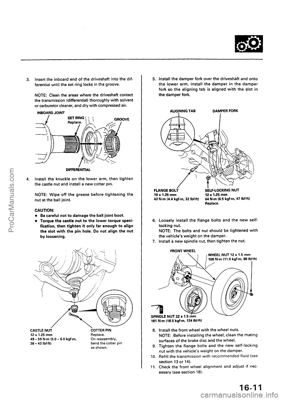 ACURA EL 1997  Service Repair Manual ProCarManuals.com 