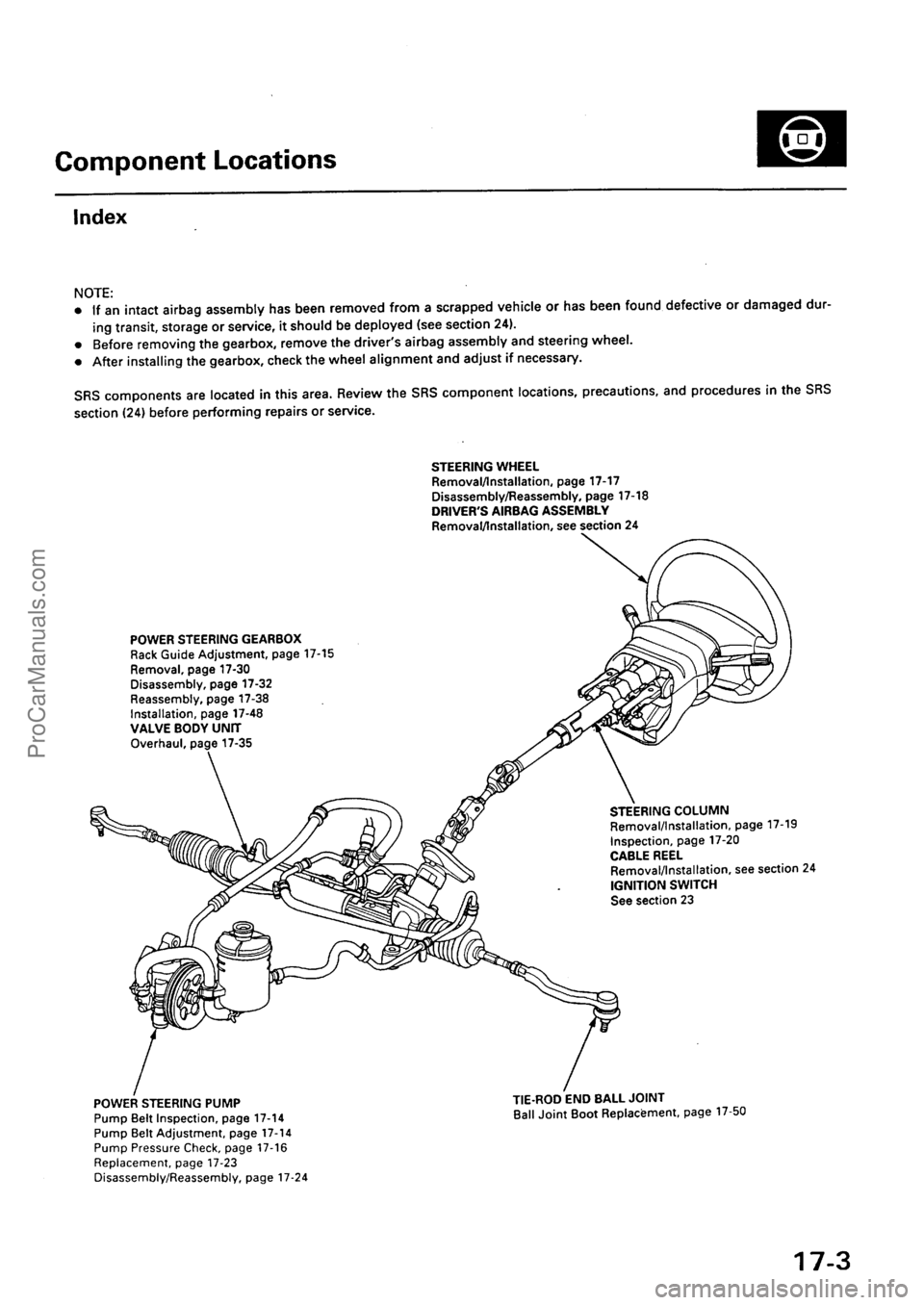 ACURA EL 1997  Service Repair Manual ProCarManuals.com 