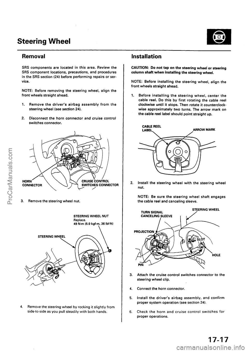 ACURA EL 1997  Service Repair Manual ProCarManuals.com 