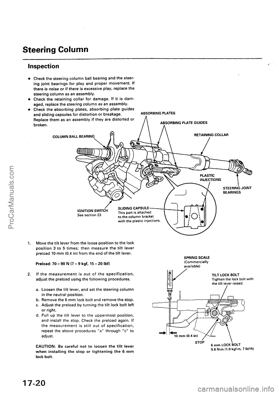 ACURA EL 1997  Service Repair Manual ProCarManuals.com 