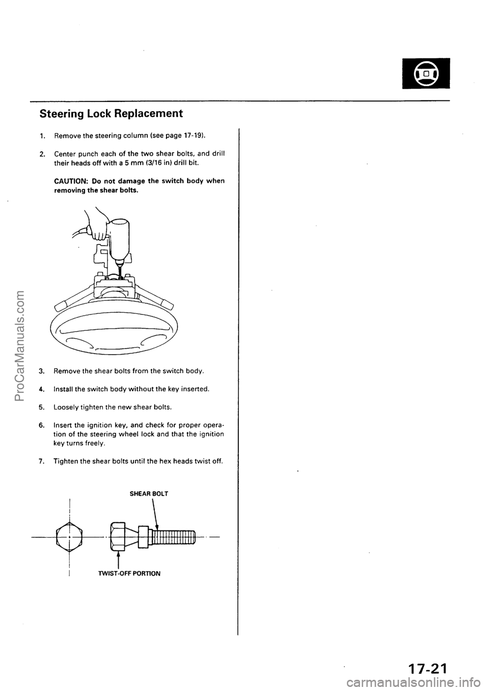 ACURA EL 1997  Service Repair Manual ProCarManuals.com 
