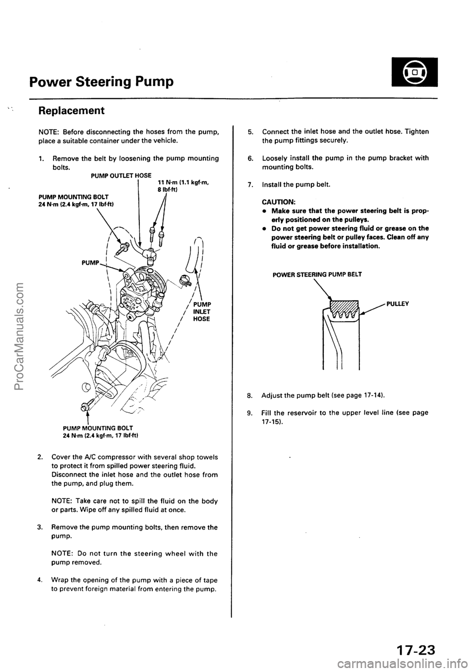 ACURA EL 1997  Service Repair Manual ProCarManuals.com 