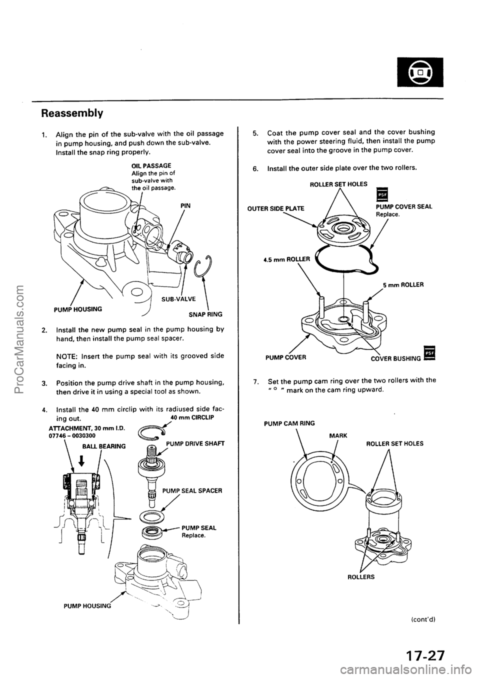 ACURA EL 1997  Service Repair Manual ProCarManuals.com 