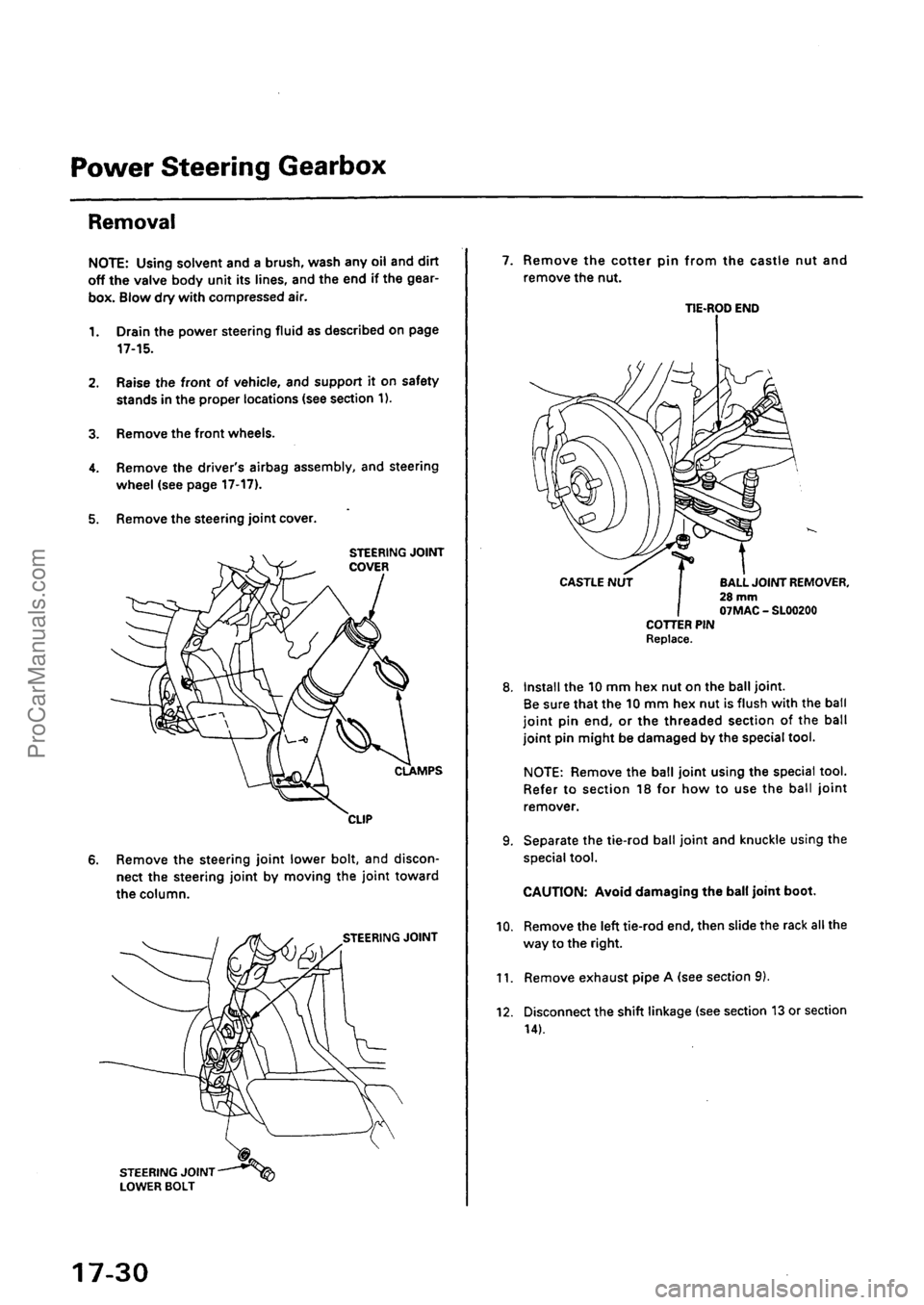 ACURA EL 1997  Service Repair Manual ProCarManuals.com 