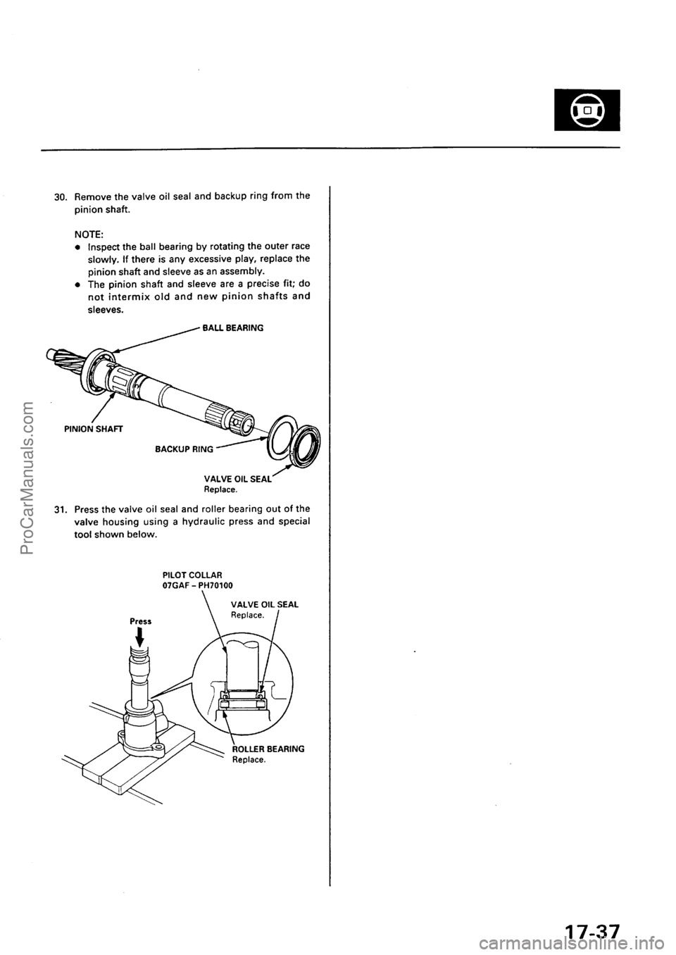 ACURA EL 1997  Service Repair Manual ProCarManuals.com 