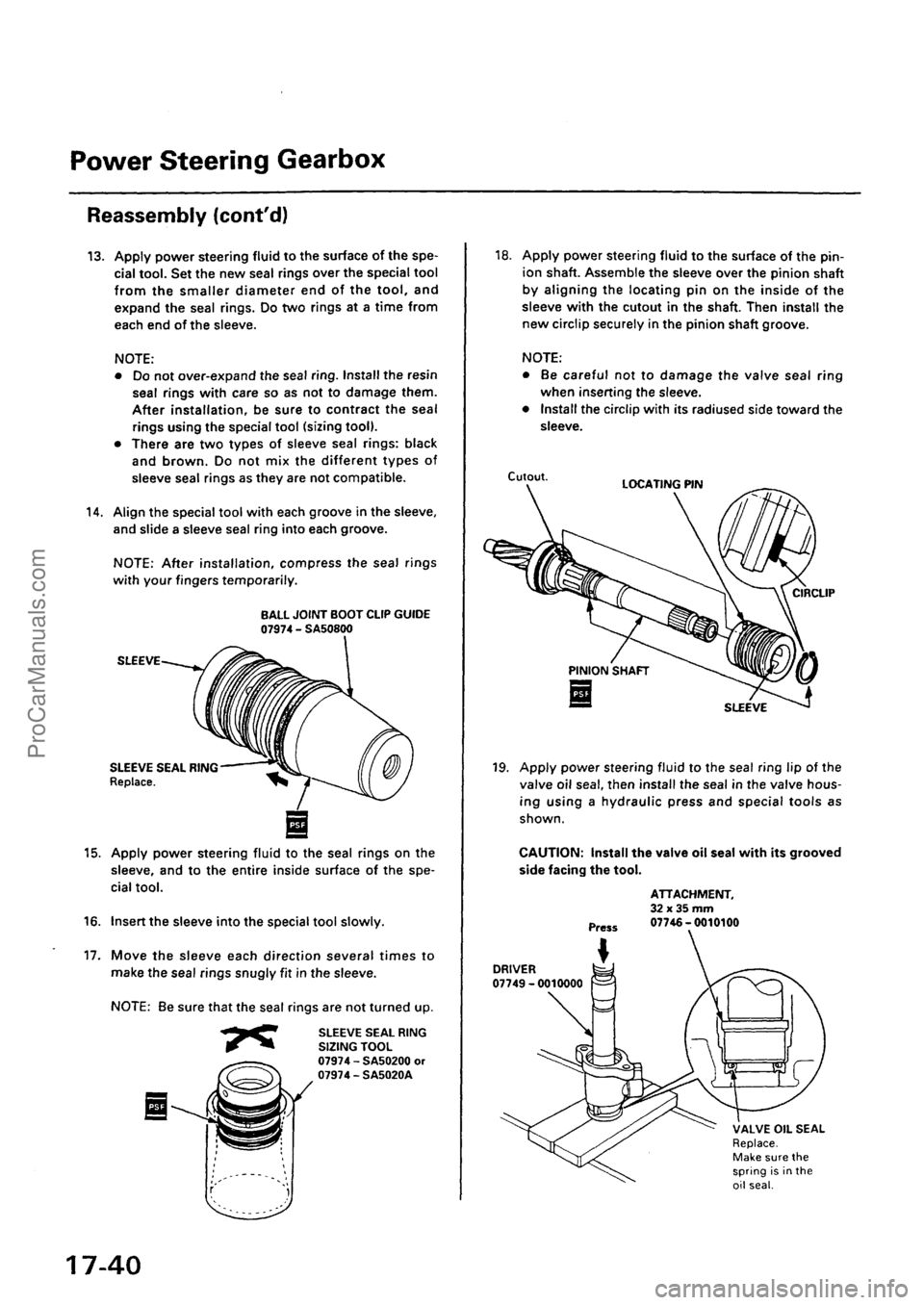 ACURA EL 1997  Service Repair Manual ProCarManuals.com 