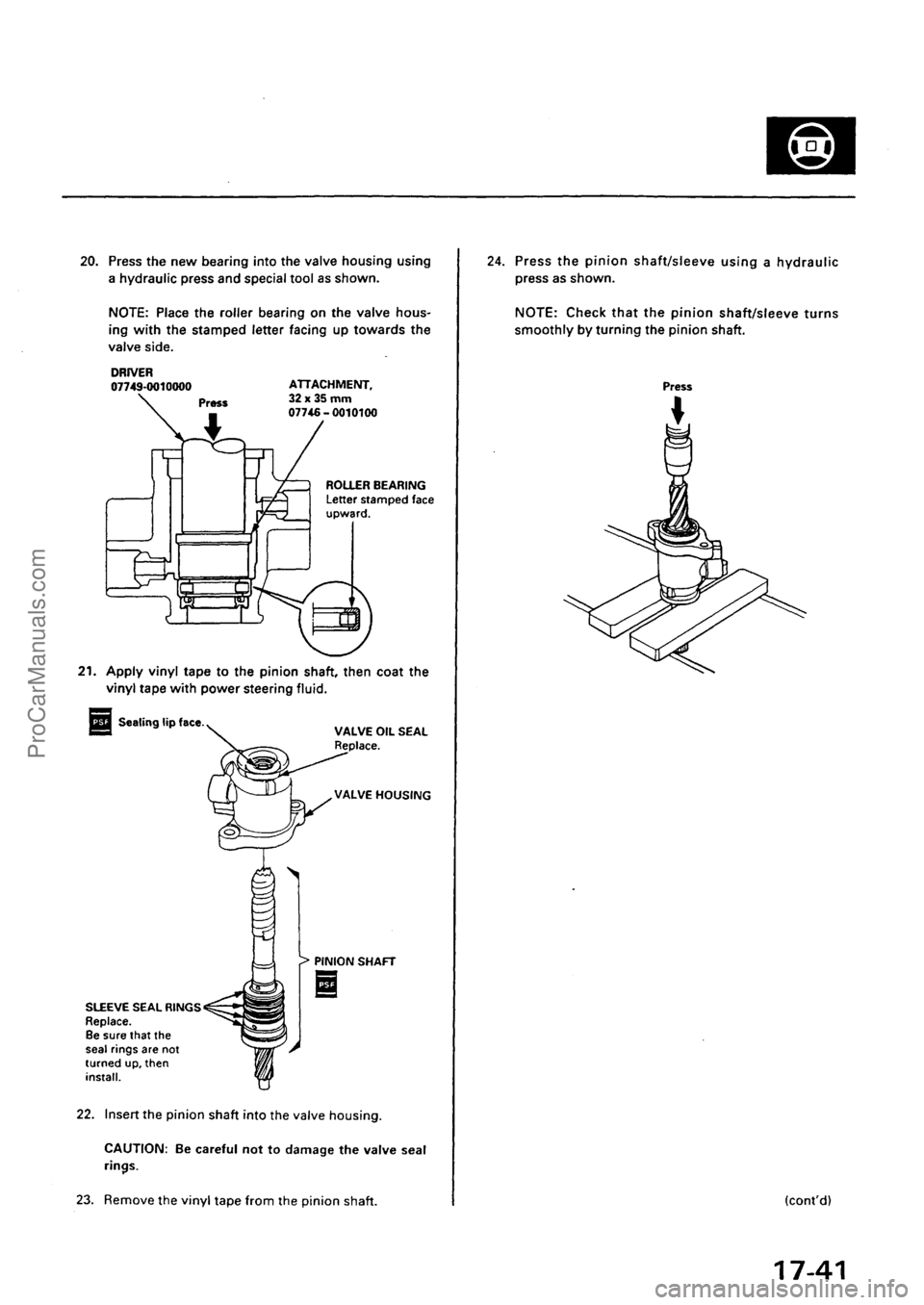 ACURA EL 1997  Service Repair Manual ProCarManuals.com 