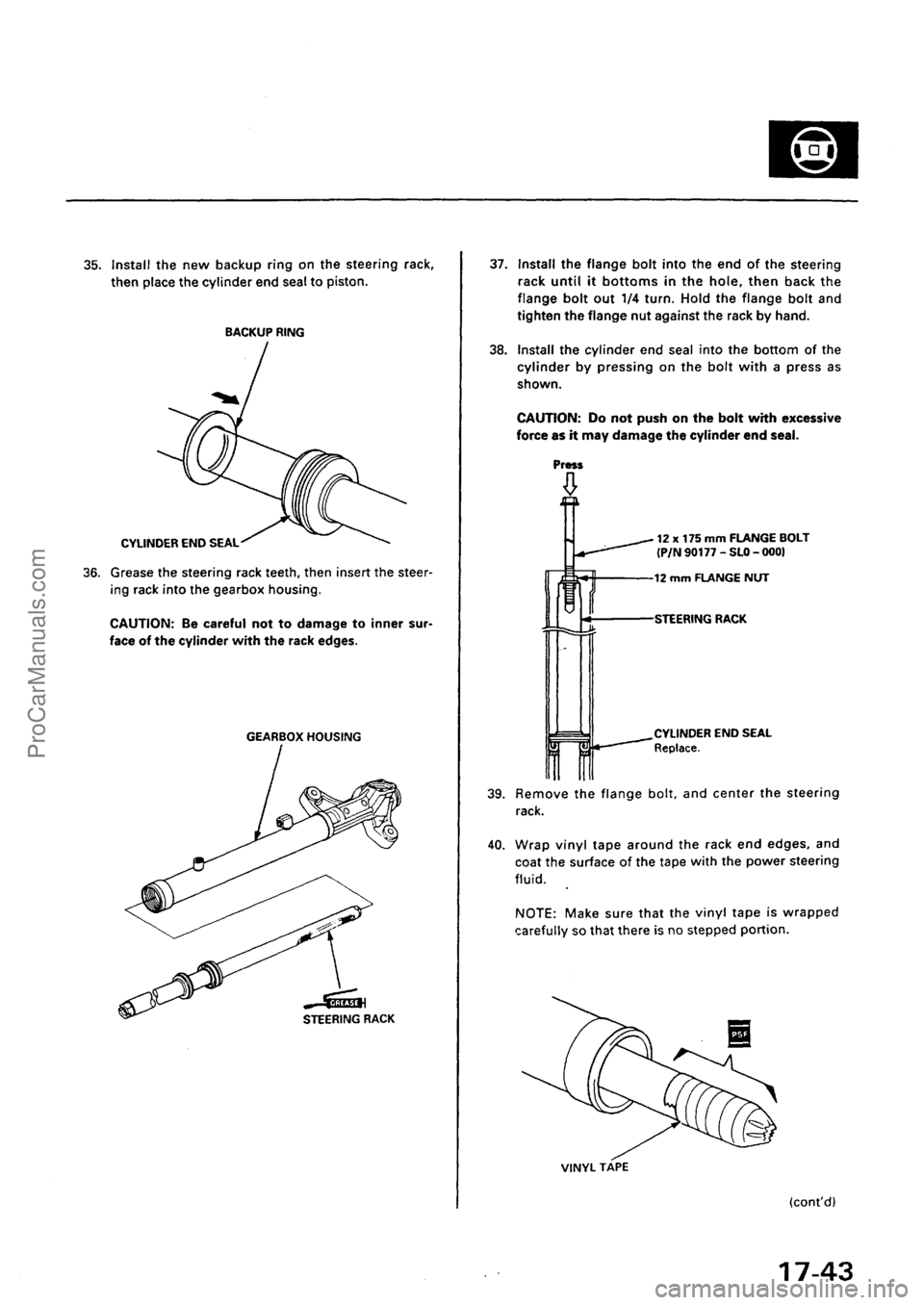 ACURA EL 1997  Service Repair Manual ProCarManuals.com 