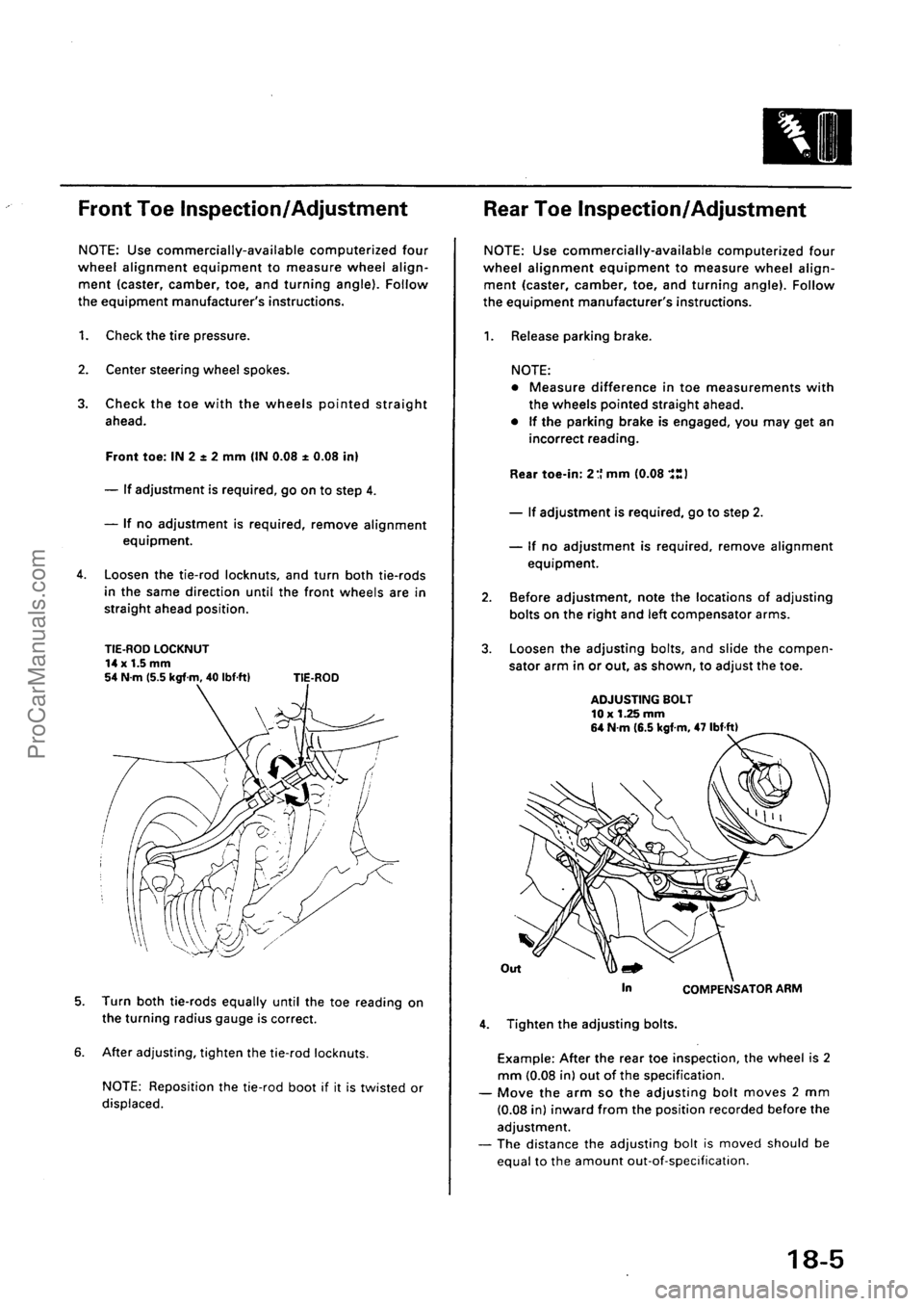 ACURA EL 1997  Service Repair Manual ProCarManuals.com 