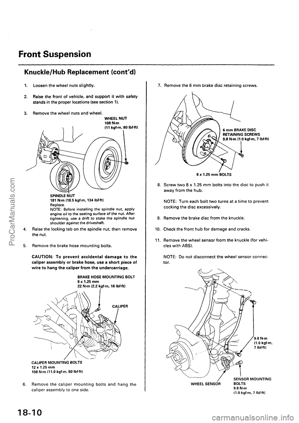 ACURA EL 1997  Service Repair Manual ProCarManuals.com 