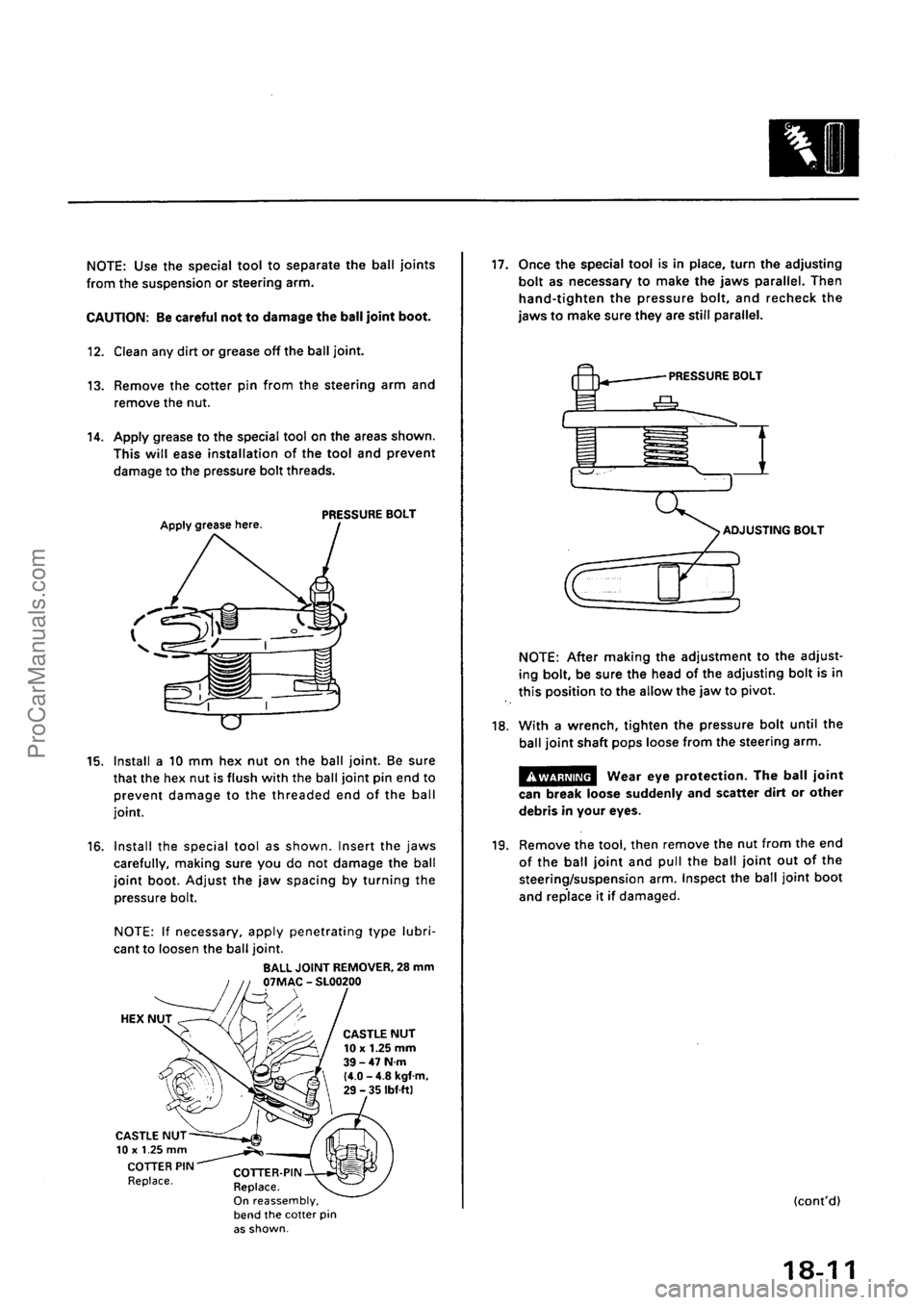 ACURA EL 1997  Service Repair Manual ProCarManuals.com 