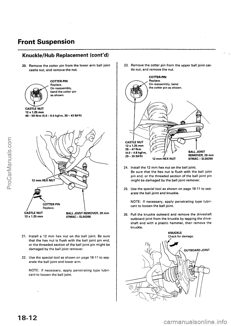 ACURA EL 1997  Service Repair Manual ProCarManuals.com 