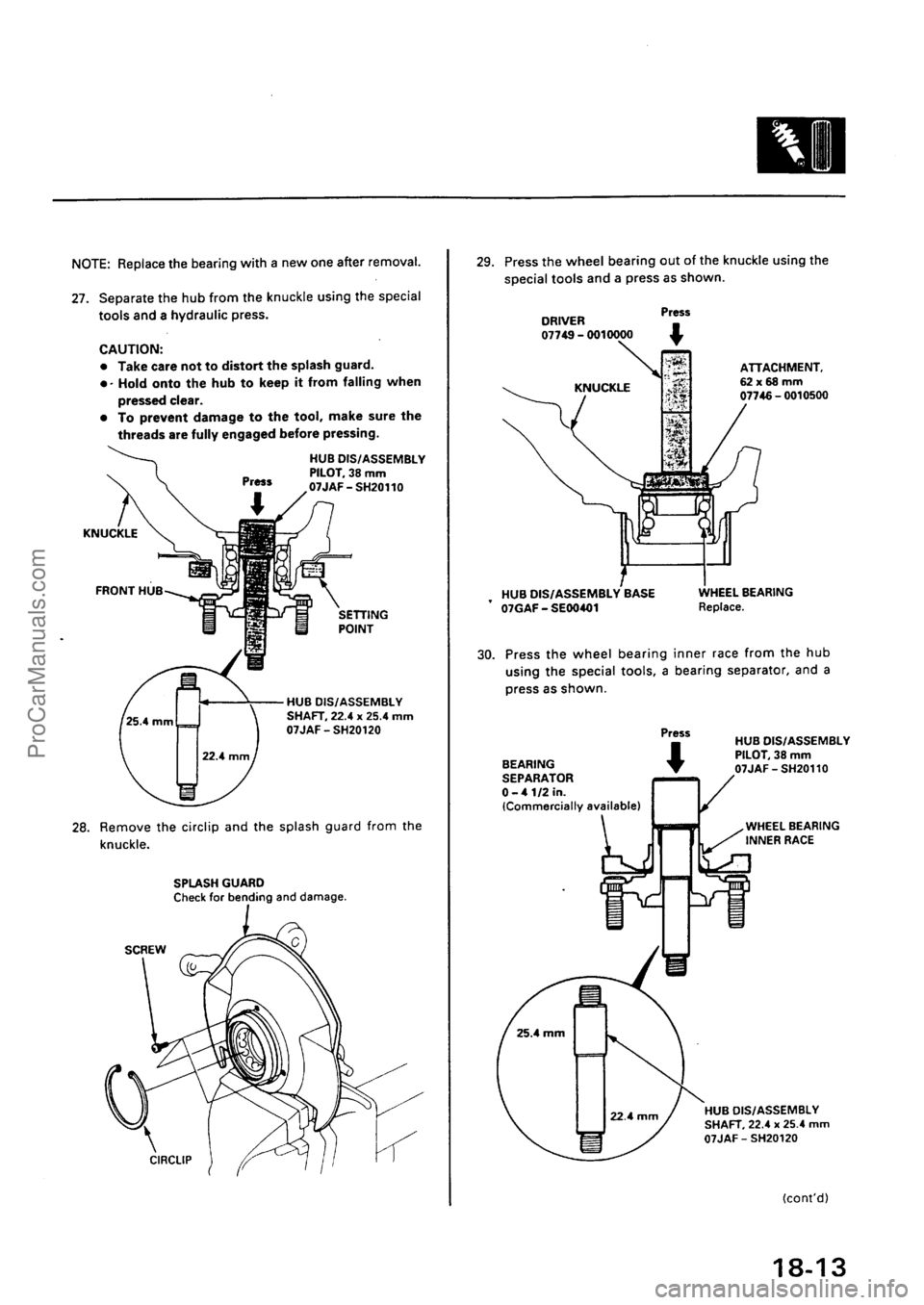 ACURA EL 1997  Service Repair Manual ProCarManuals.com 
