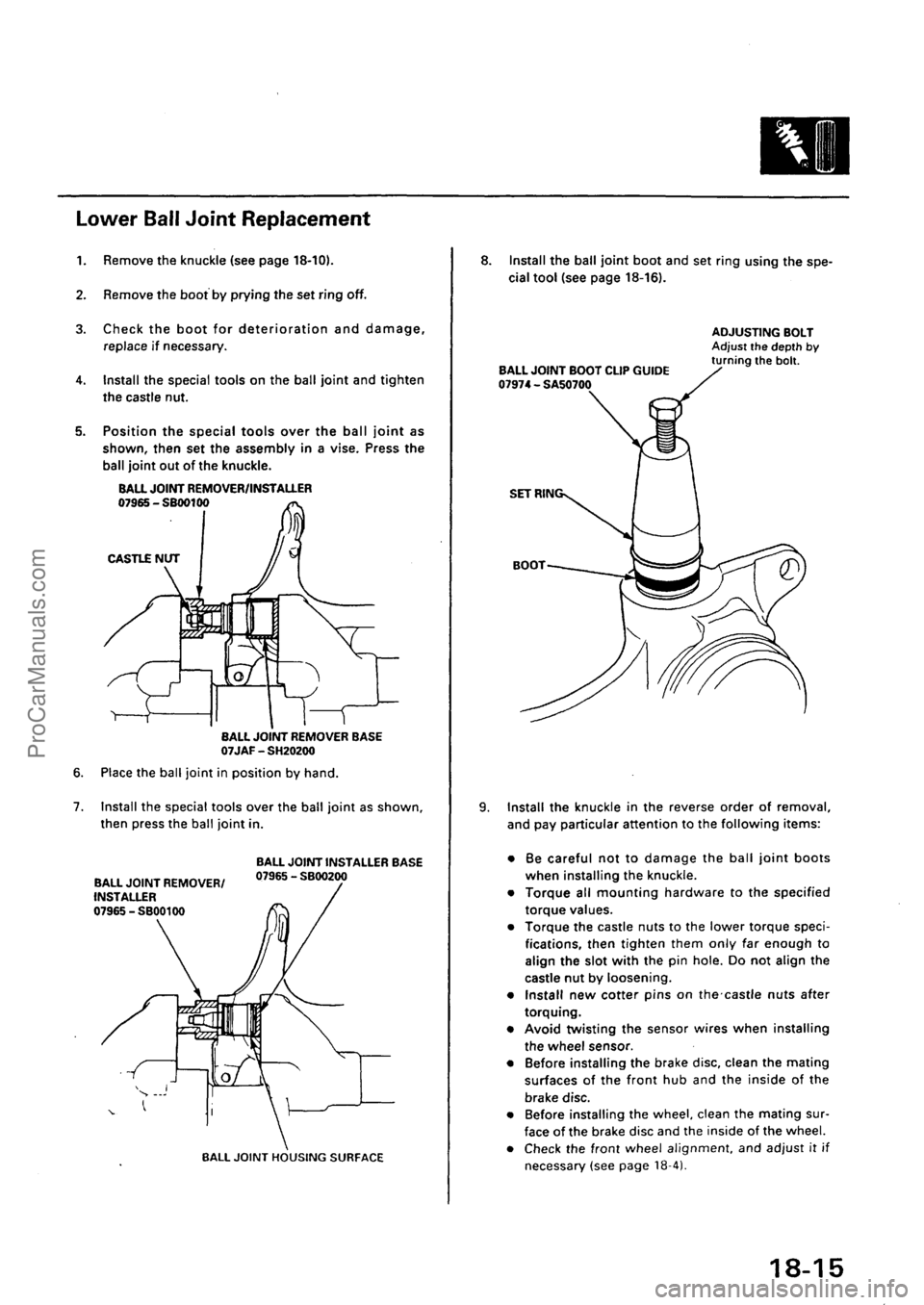 ACURA EL 1997  Service Repair Manual ProCarManuals.com 