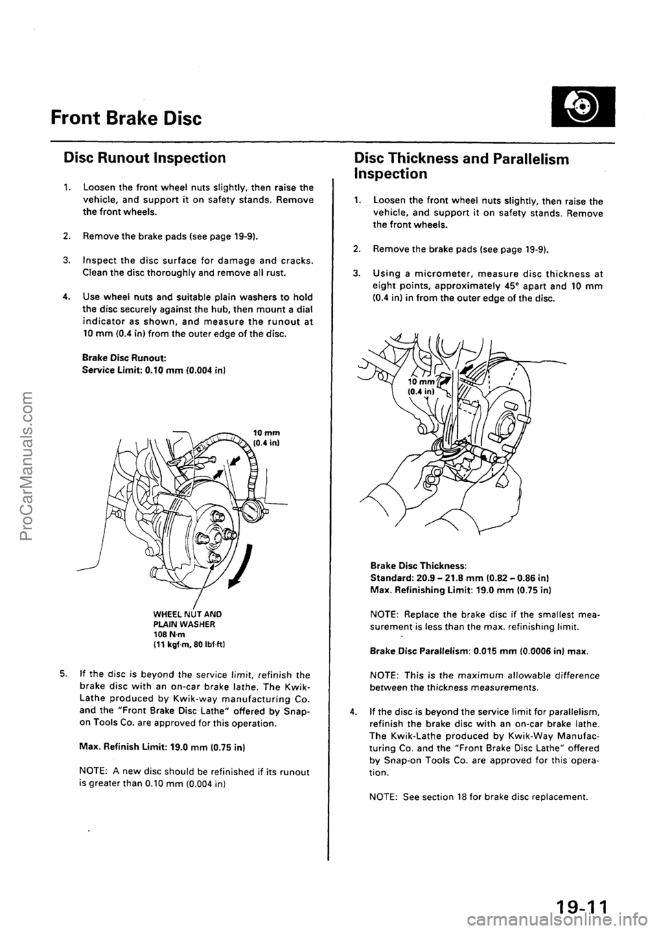 ACURA EL 1997  Service Repair Manual ProCarManuals.com 