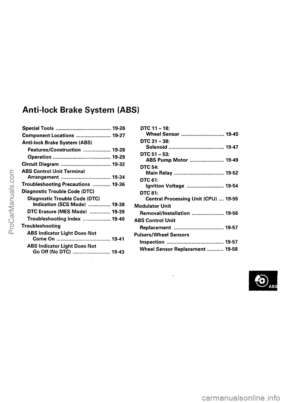 ACURA EL 1997  Service Repair Manual ProCarManuals.com 