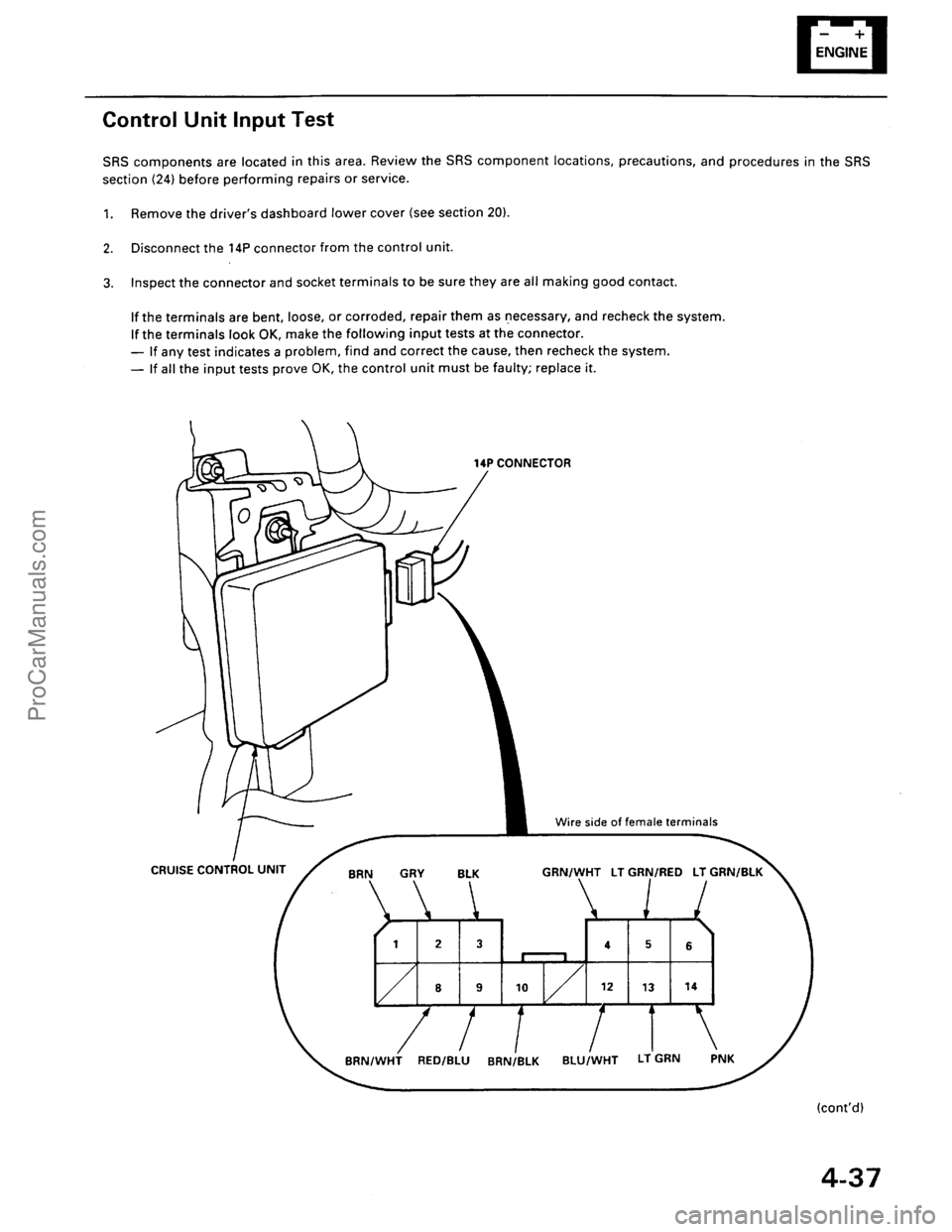 ACURA EL 1997  Service Repair Manual ProCarManuals.com 