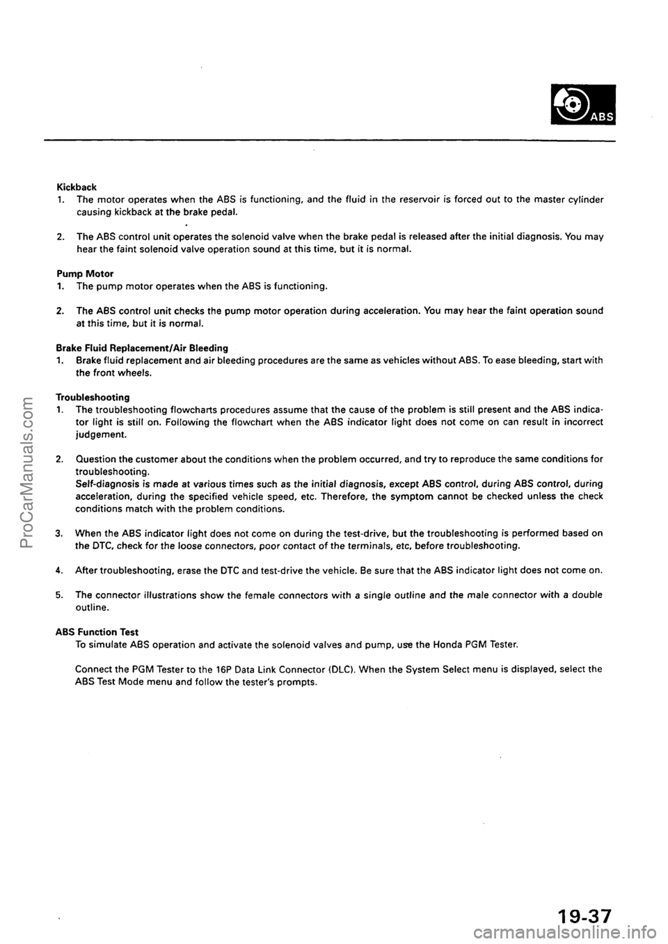 ACURA EL 1997  Service Repair Manual ProCarManuals.com 
