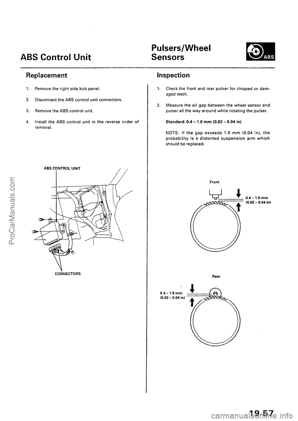 ACURA EL 1997  Service Repair Manual ProCarManuals.com 