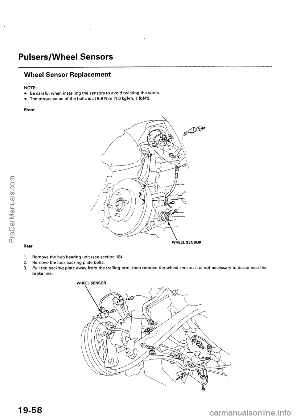 ACURA EL 1997  Service Repair Manual ProCarManuals.com 