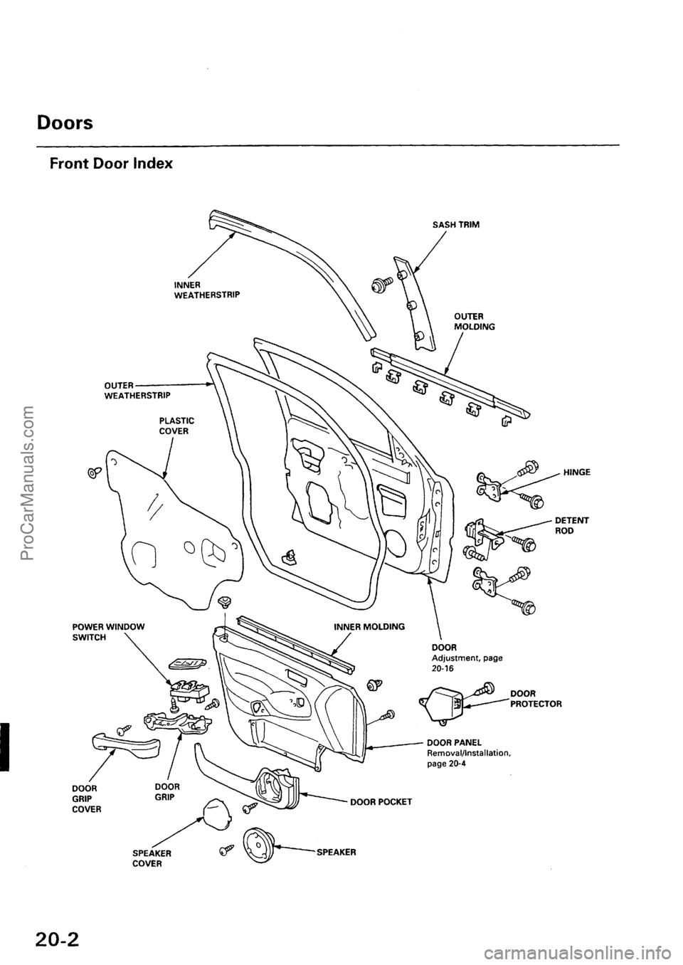 ACURA EL 1997  Service Repair Manual ProCarManuals.com 