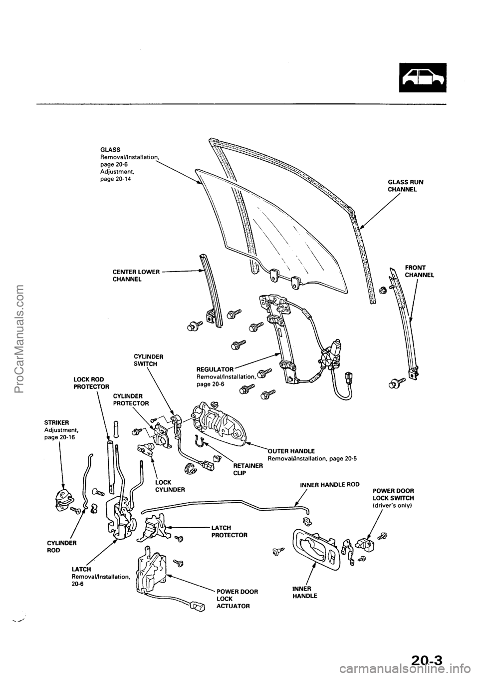 ACURA EL 1997  Service Repair Manual ProCarManuals.com 