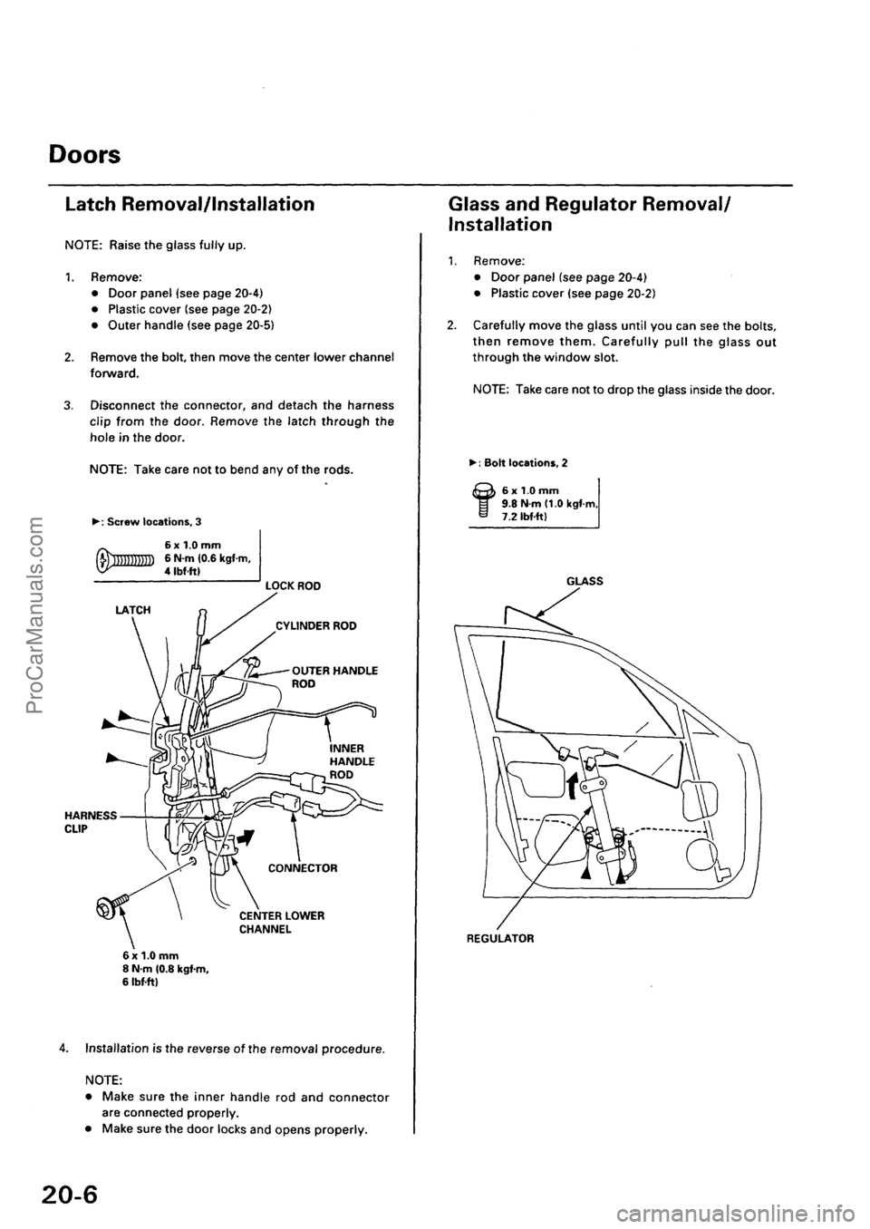 ACURA EL 1997  Service Repair Manual ProCarManuals.com 
