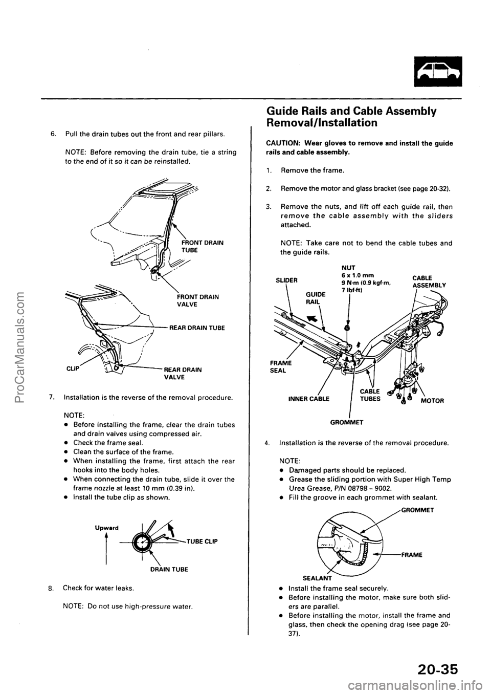 ACURA EL 1997  Service Repair Manual ProCarManuals.com 