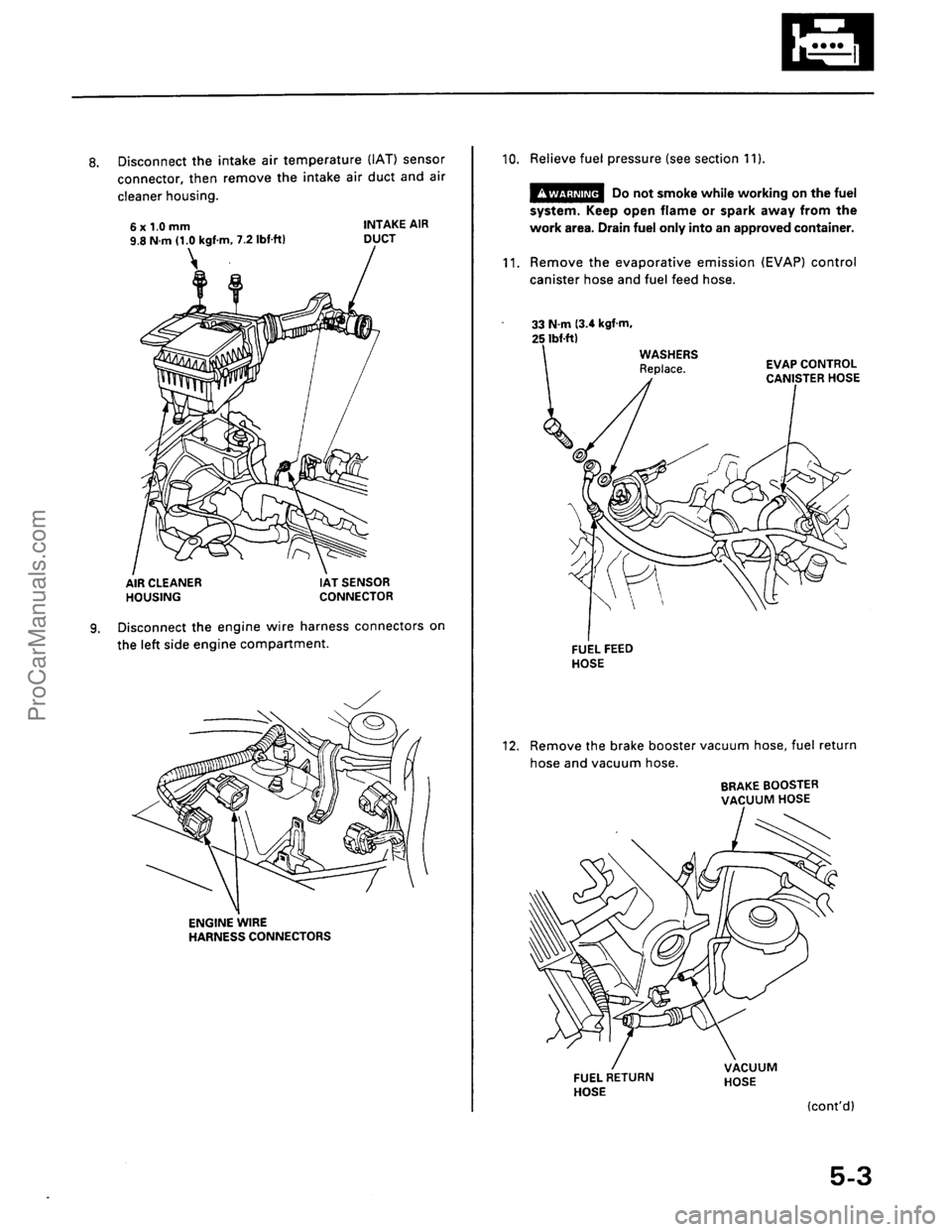 ACURA EL 1997  Service Repair Manual ProCarManuals.com 