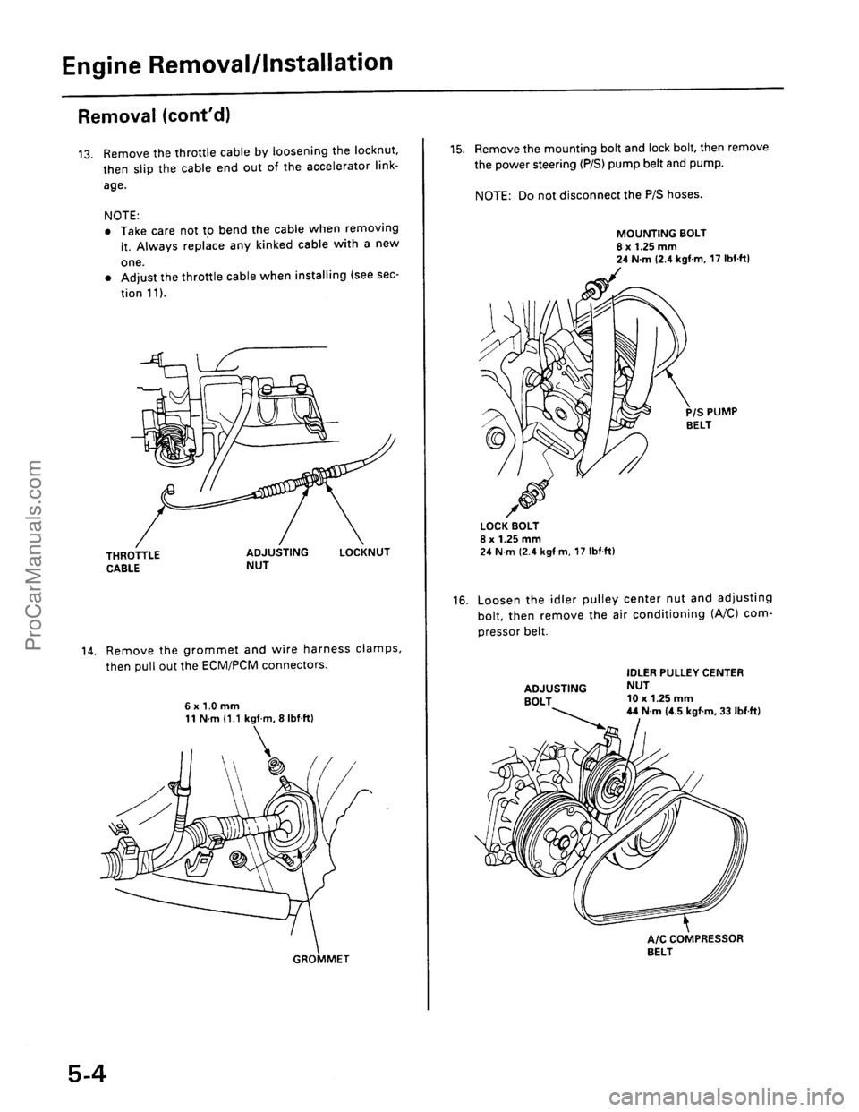 ACURA EL 1997  Service Repair Manual ProCarManuals.com 