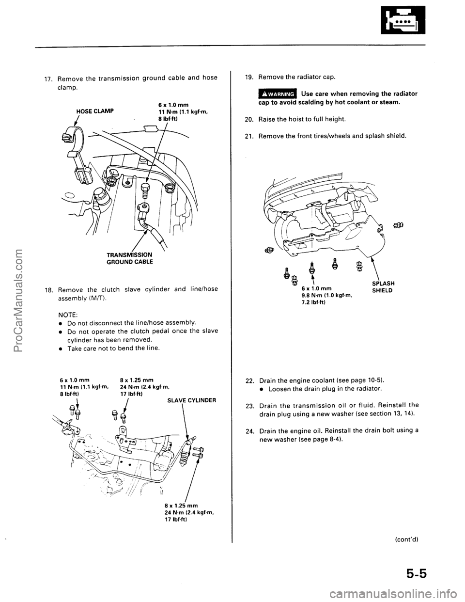 ACURA EL 1997  Service Repair Manual ProCarManuals.com 