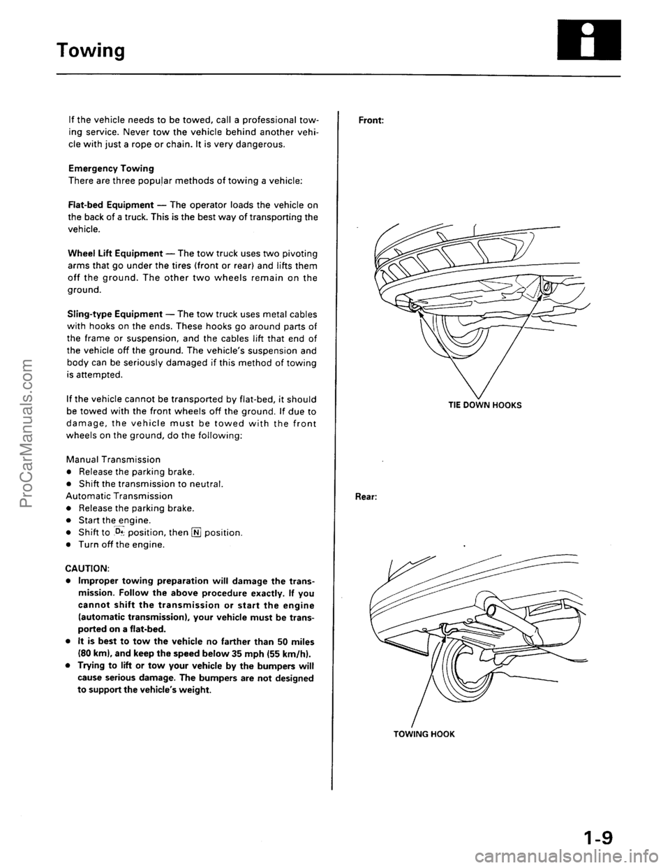 ACURA EL 1997  Service Repair Manual ProCarManuals.com 