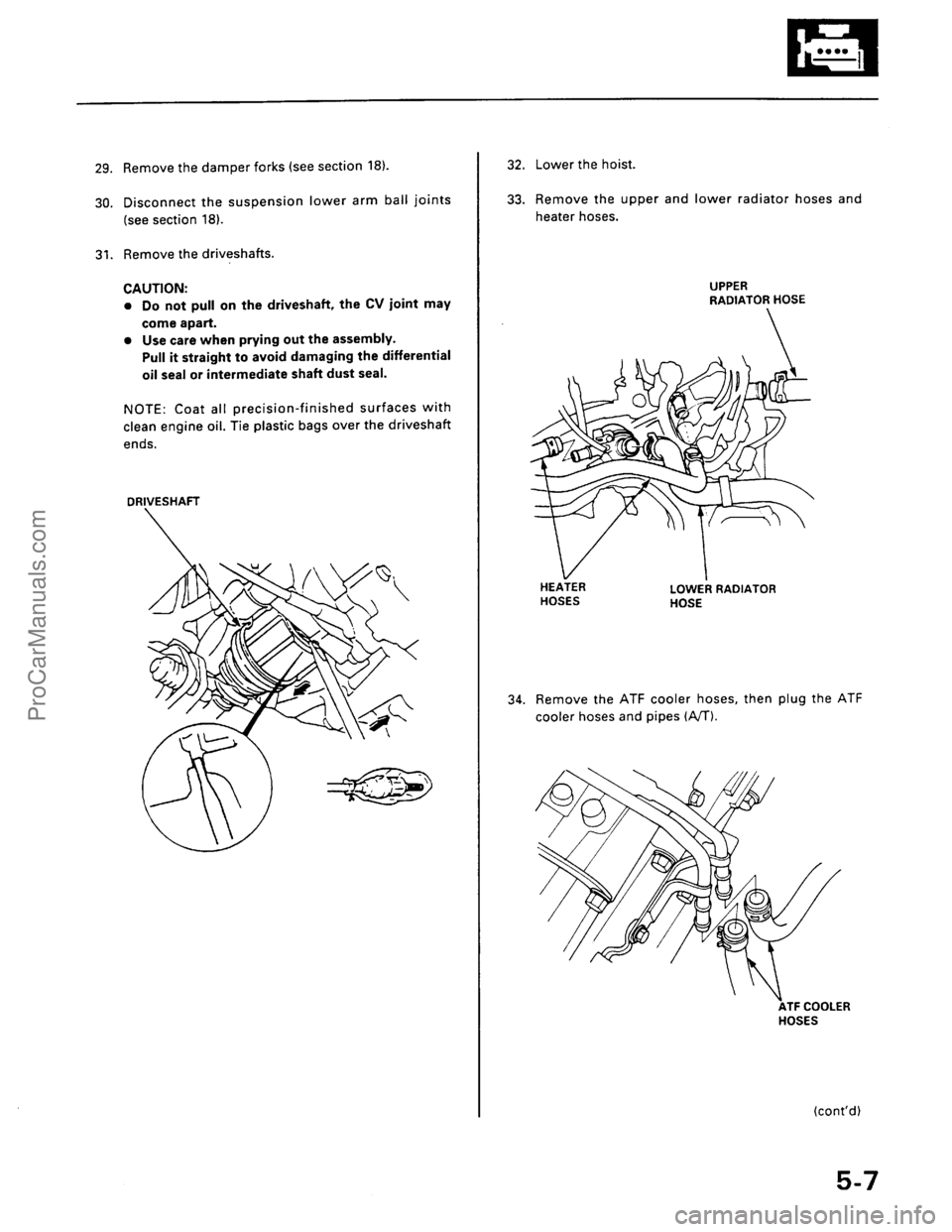 ACURA EL 1997  Service Repair Manual ProCarManuals.com 