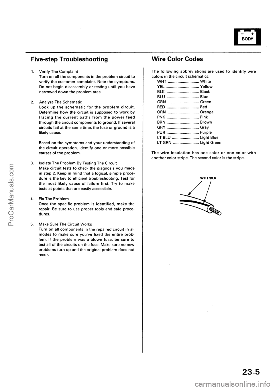 ACURA EL 1997  Service Repair Manual ProCarManuals.com 