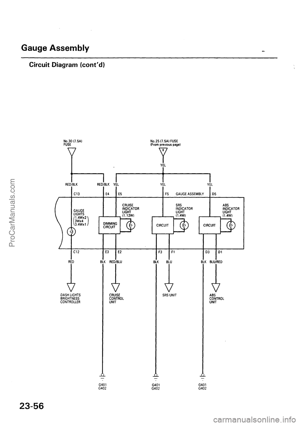 ACURA EL 1997  Service Repair Manual ProCarManuals.com 