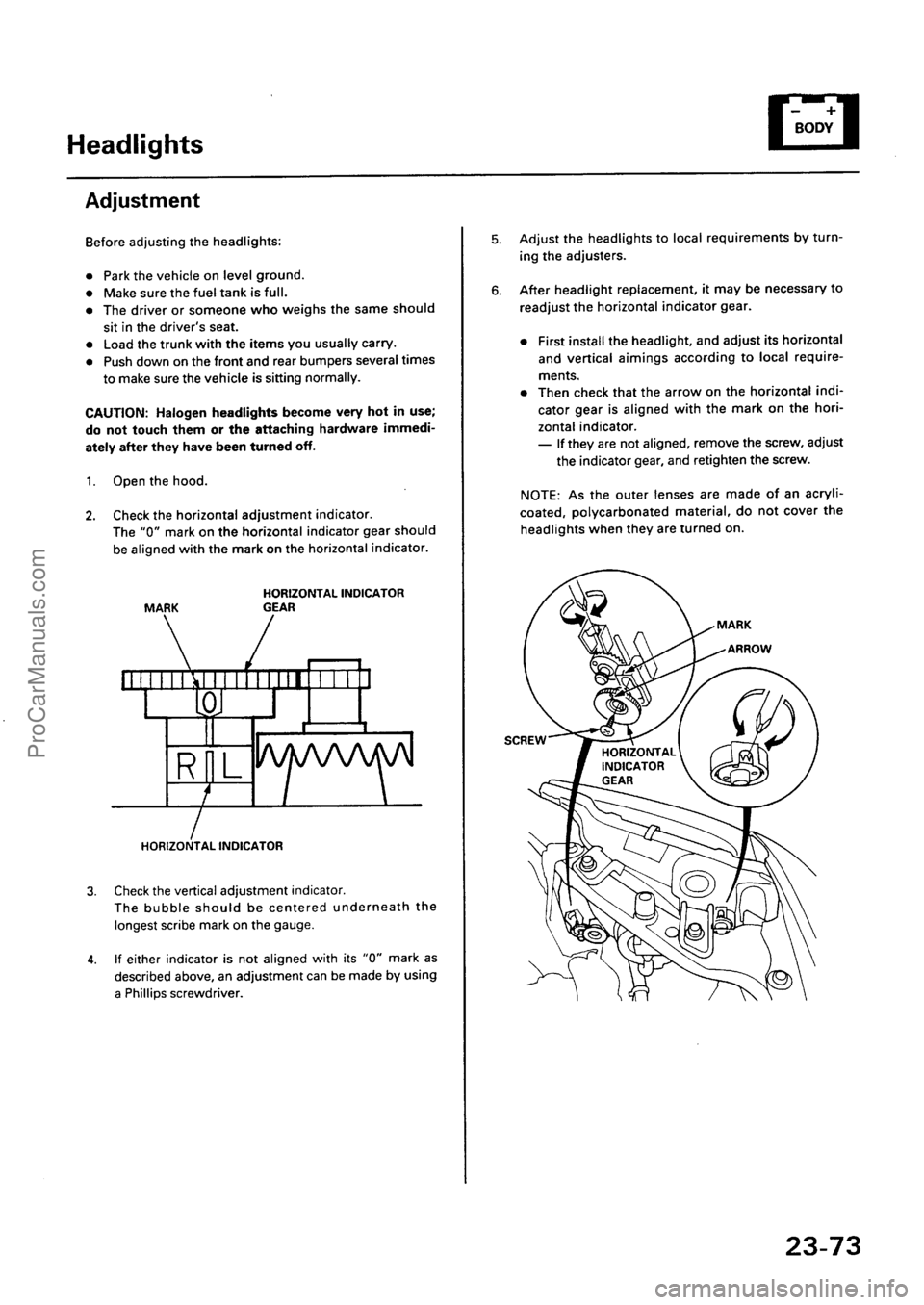 ACURA EL 1997  Service Repair Manual ProCarManuals.com 