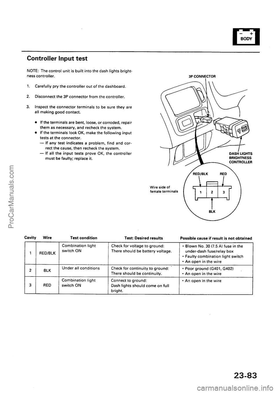 ACURA EL 1997  Service Repair Manual ProCarManuals.com 