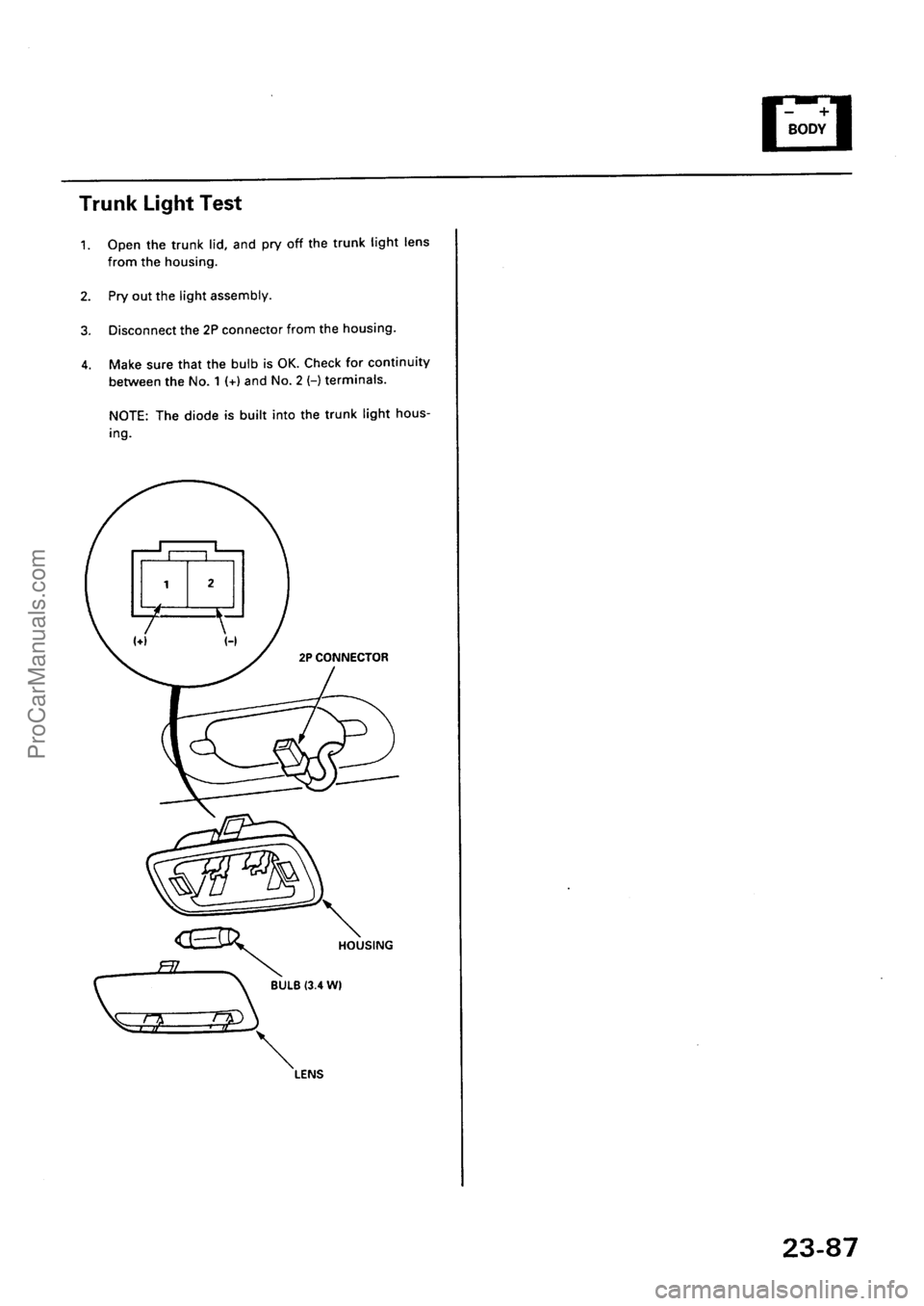 ACURA EL 1997  Service Repair Manual ProCarManuals.com 