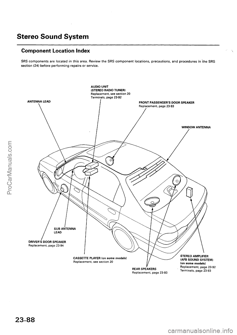ACURA EL 1997  Service Repair Manual ProCarManuals.com 