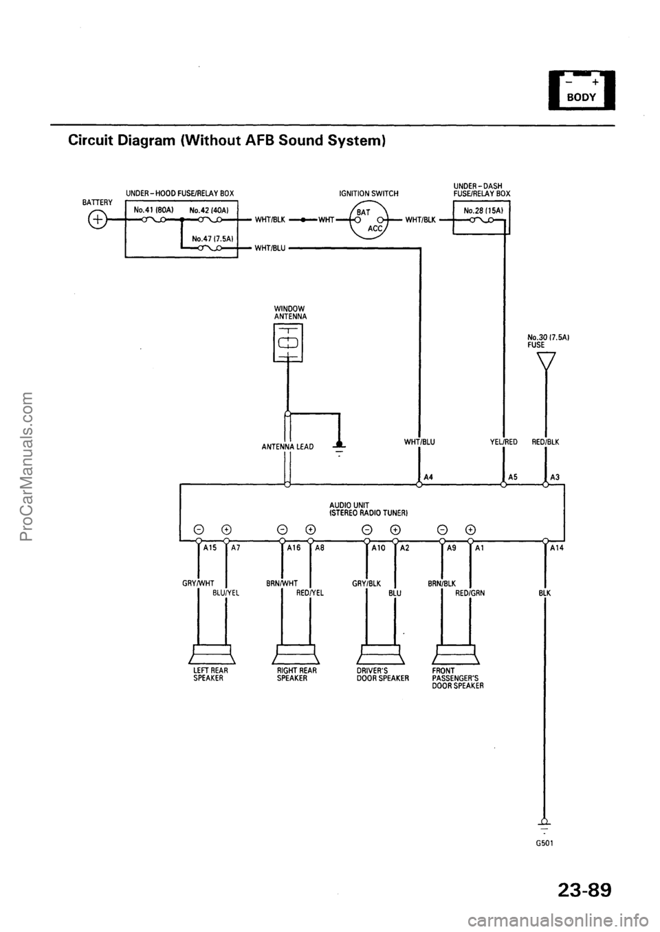 ACURA EL 1997  Service Repair Manual ProCarManuals.com 