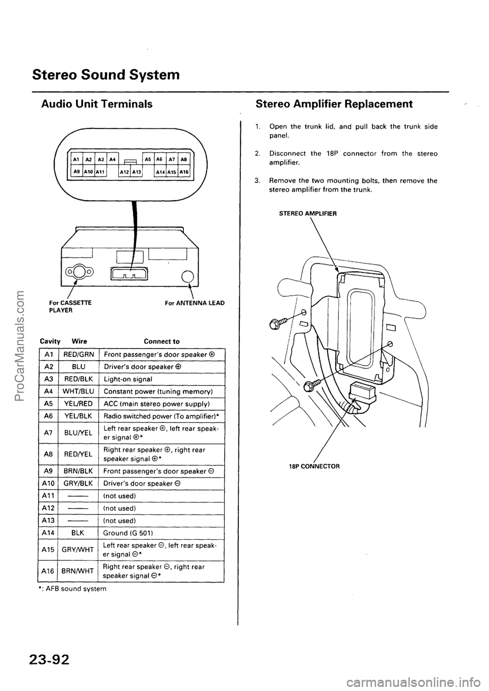 ACURA EL 1997  Service Repair Manual ProCarManuals.com 