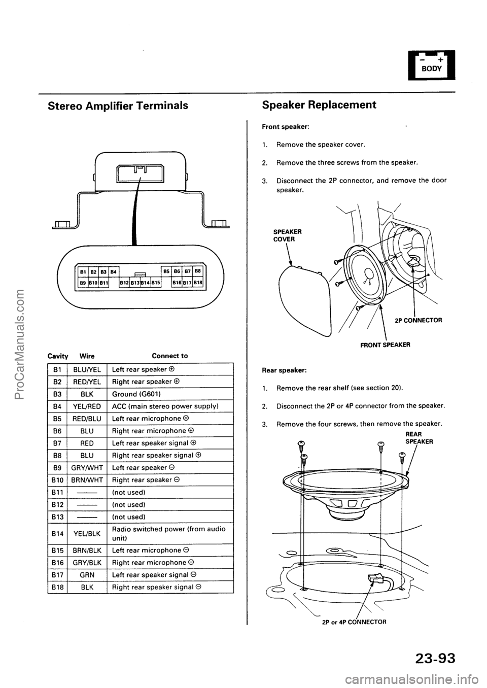ACURA EL 1997  Service Repair Manual ProCarManuals.com 