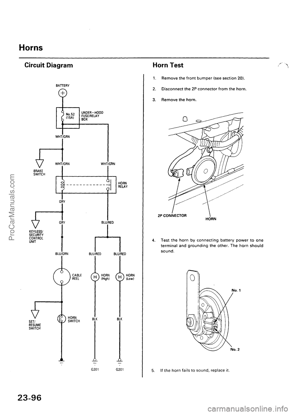 ACURA EL 1997  Service Repair Manual ProCarManuals.com 